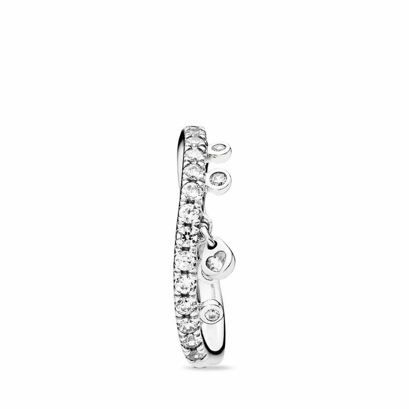 Pandora Australia Chandelier Droplets Stackable Ring - Sterling Silver | QWOXCE013